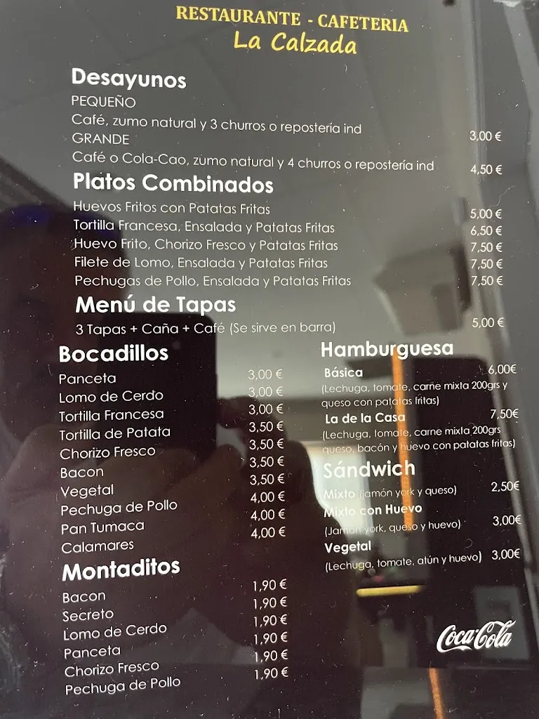 Menü_RESTAURANTE CAFETERIA La Calzada_Cabezabellosa de la Calzada_Bild_2