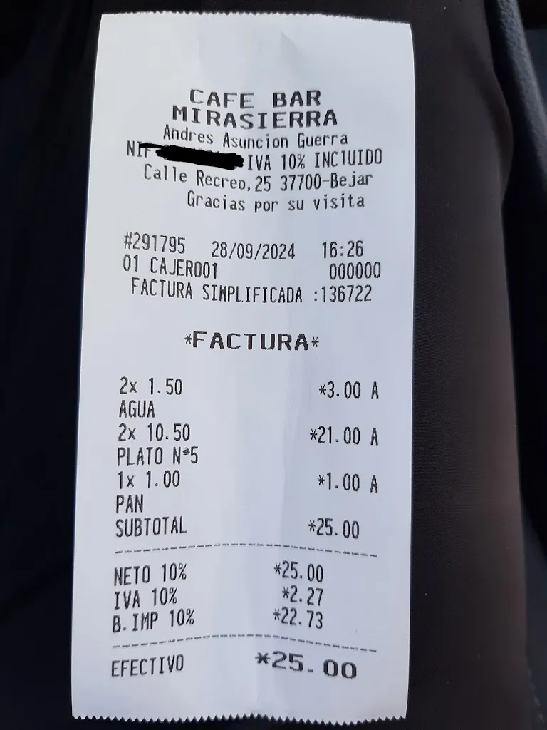 luis garcia_Bar Mirasierra_Cabeza de Béjar La_review