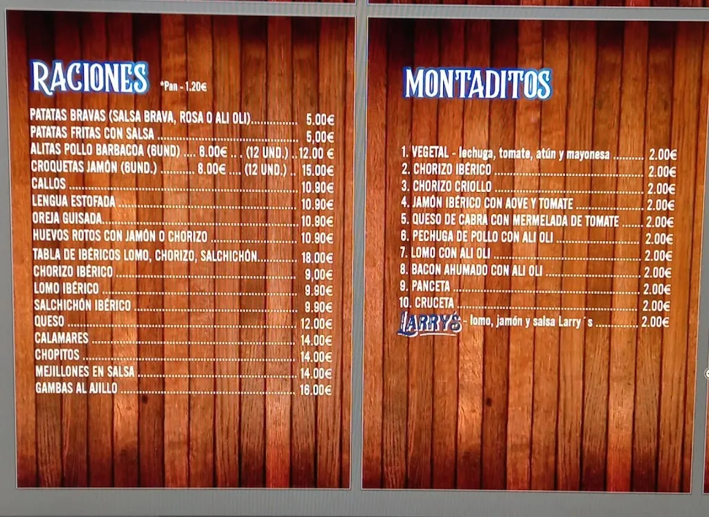 Menu_Cervecería Larry’s_Carbajosa de la Sagrada_image_2