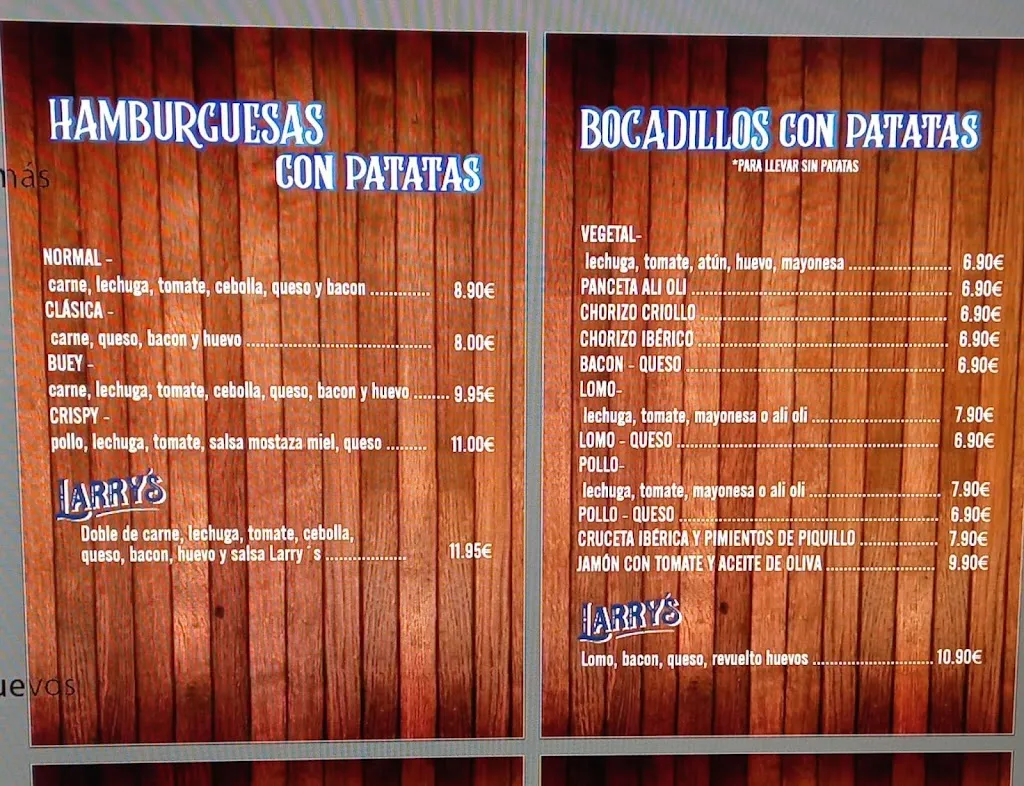Menu_Cervecería Larry’s_Carbajosa de la Sagrada_image_3