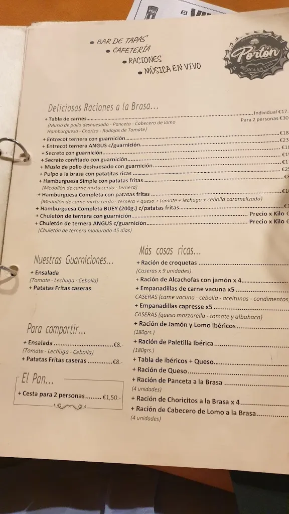 Menü_El Portón de Candelario_Candelario_Bild_4