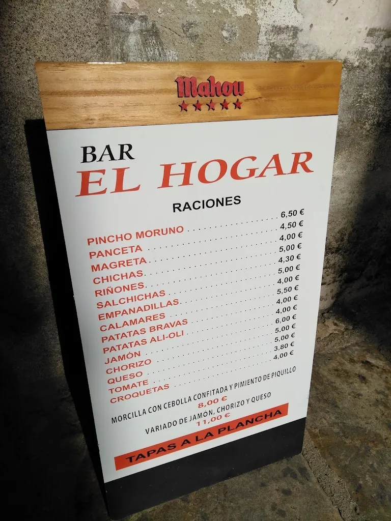 Menu_Café Bar el Hogar de Candelario_Candelario_image_1