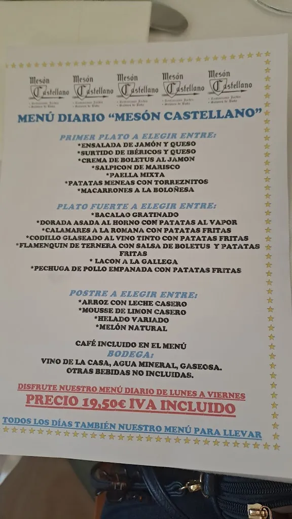 Menu_Mesón Castellano Restaurante_Castellanos de Moriscos_immagine_2