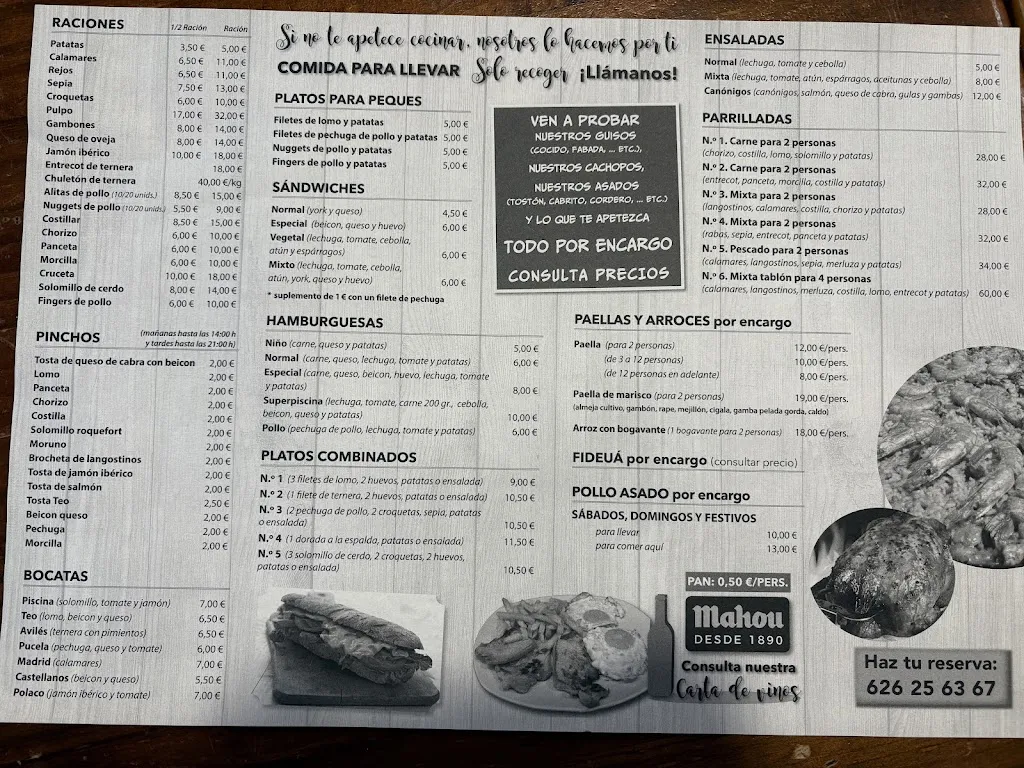 Menu_Bar Las Piscinas_Castellanos de Moriscos_image_1