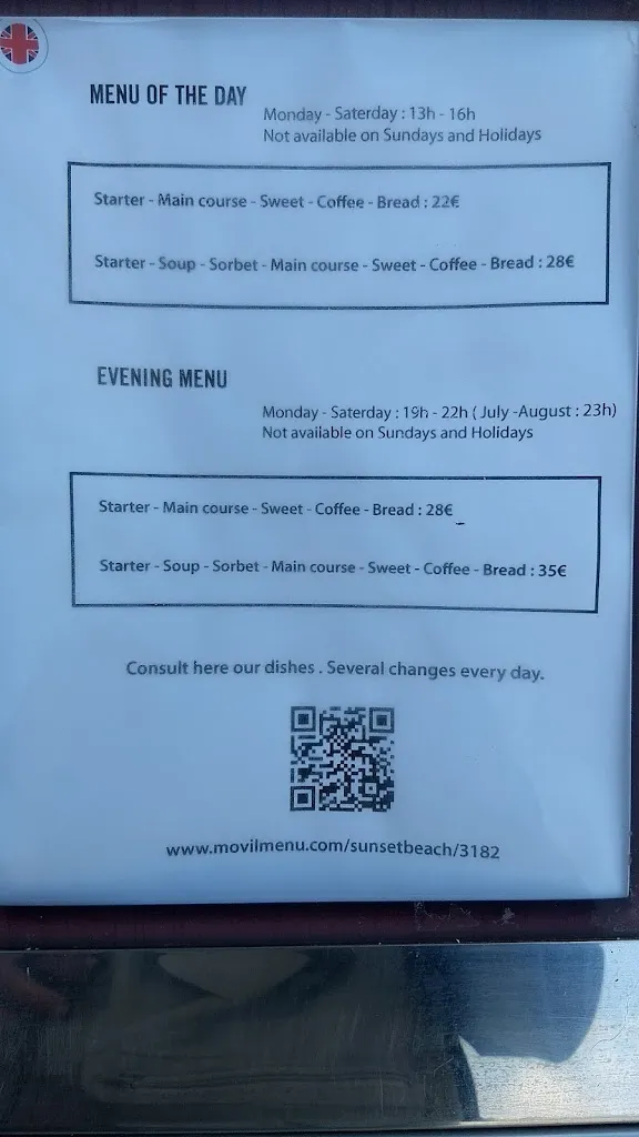 Menu_Restaurante Sunset Beach_Torrevieja_image_3