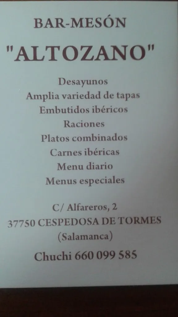 Menu_Altozano Bar_Cespedosa de Tormes_image_1