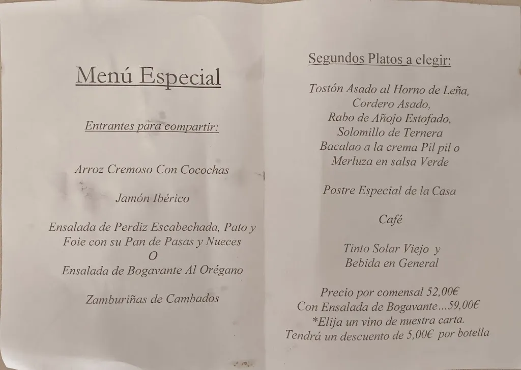 Menu_Restaurante Las Cabañas El Tostón de Oro Hotel_Campo de Peñaranda El_image_4