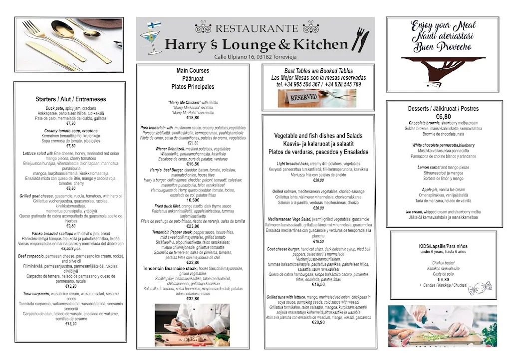 Menu_Harry's Lounge & Kitchen_Torrevieja_image_2