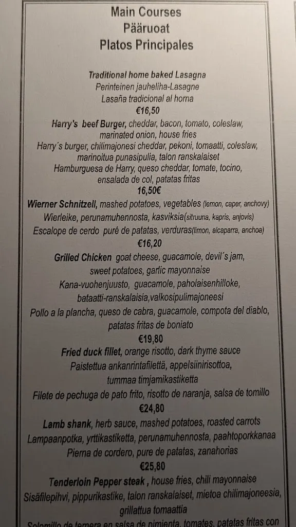 Menu_Harry's Lounge & Kitchen_Torrevieja_image_4