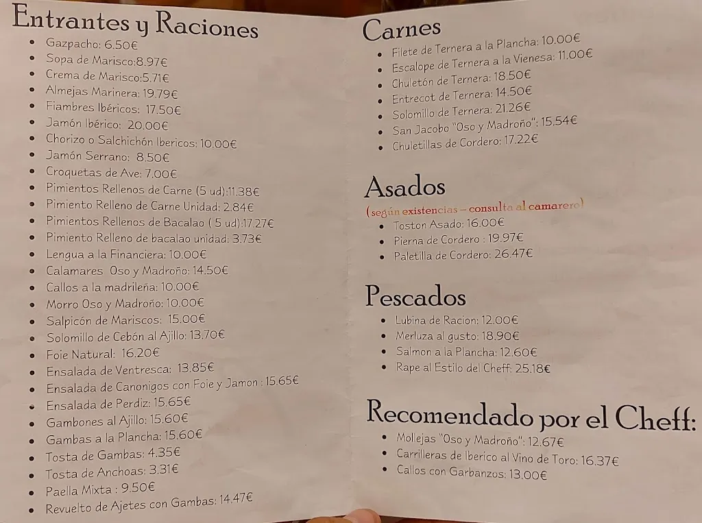 Menu_Restaurantes El Oso y El Madroño_Campo de Peñaranda El_image_4