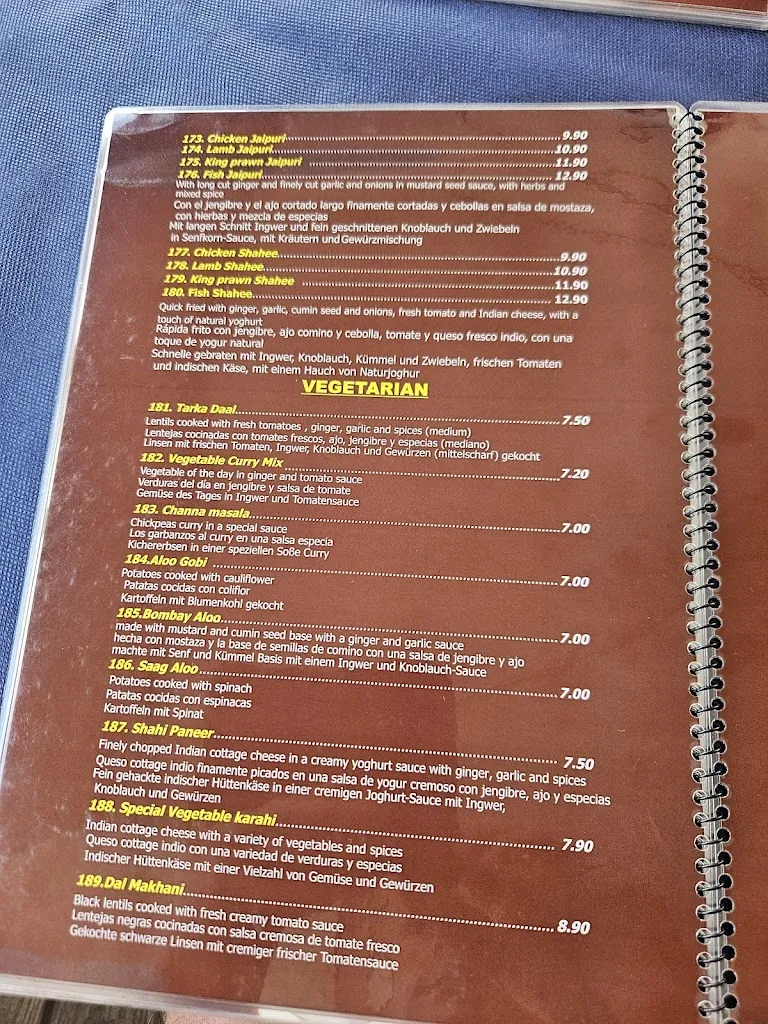 Menu_Bombay Dreams International Restaurant_Torrevieja_image_4