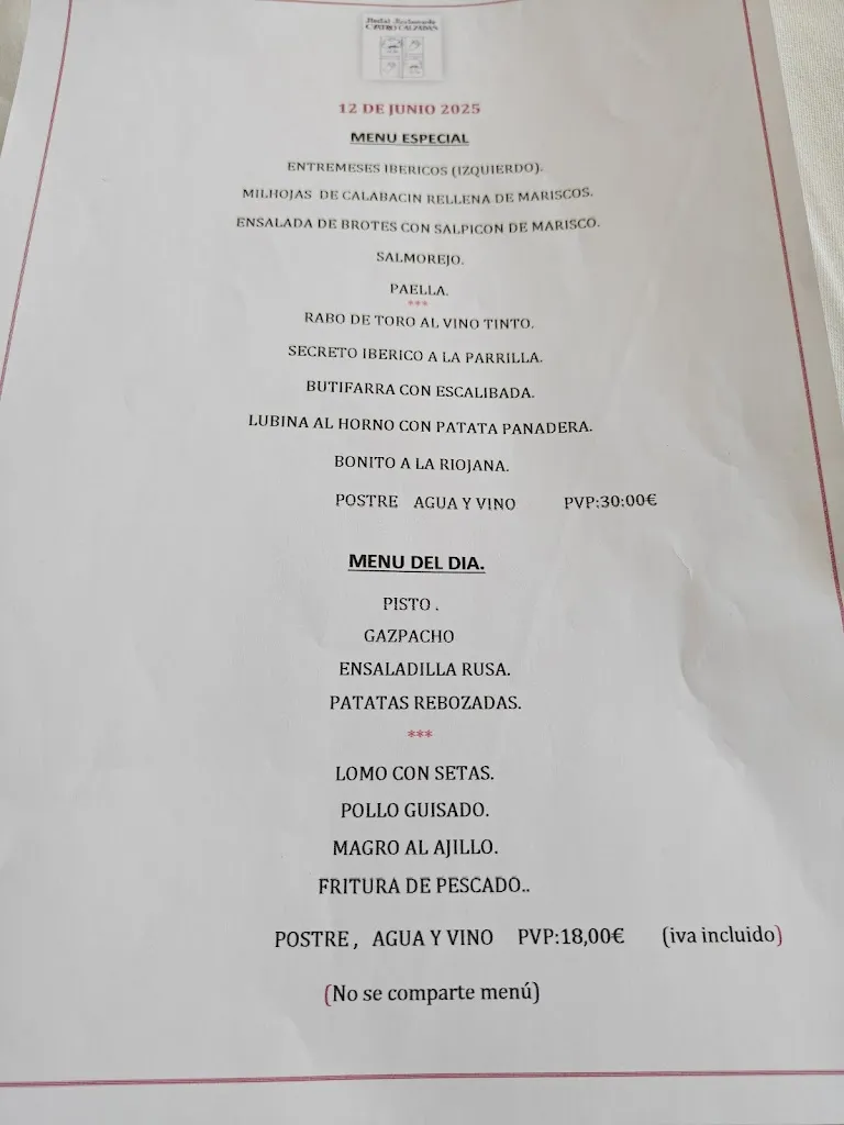 Menu_Cuatro Calzadas_Coca de Alba_image_1