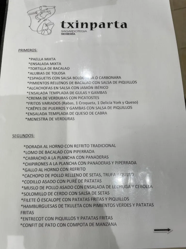 Menu_Txinparta Basque Cider House_Cordovilla_immagine_1