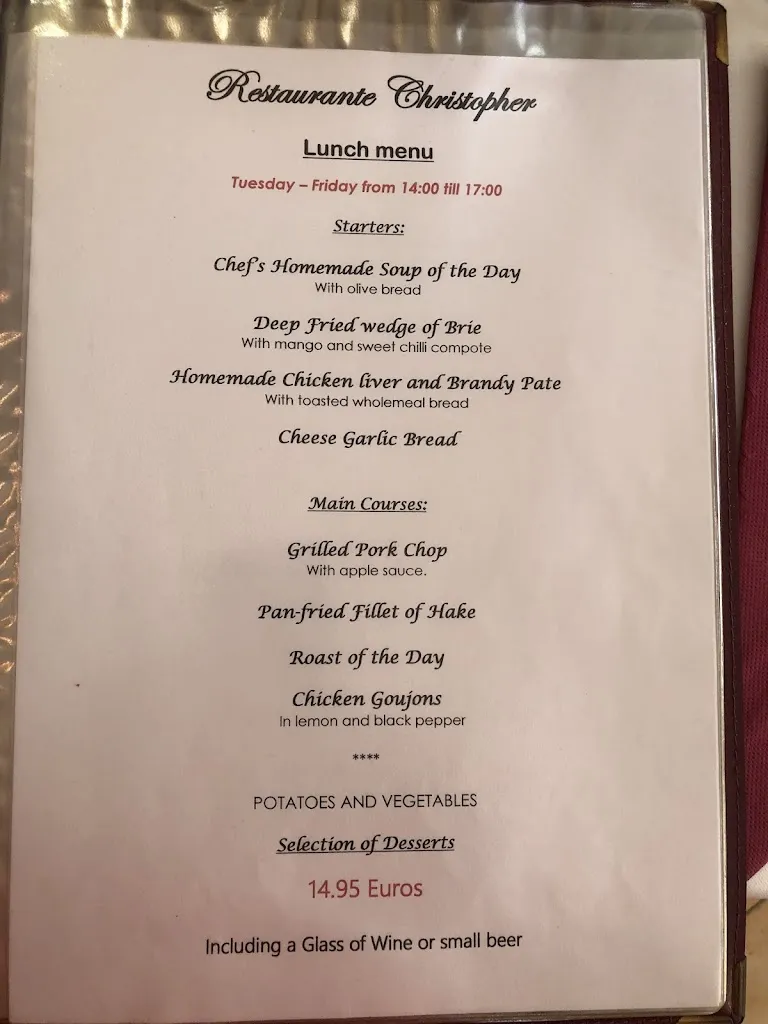 Menu_Restaurante Christopher_Torrevieja_immagine_1