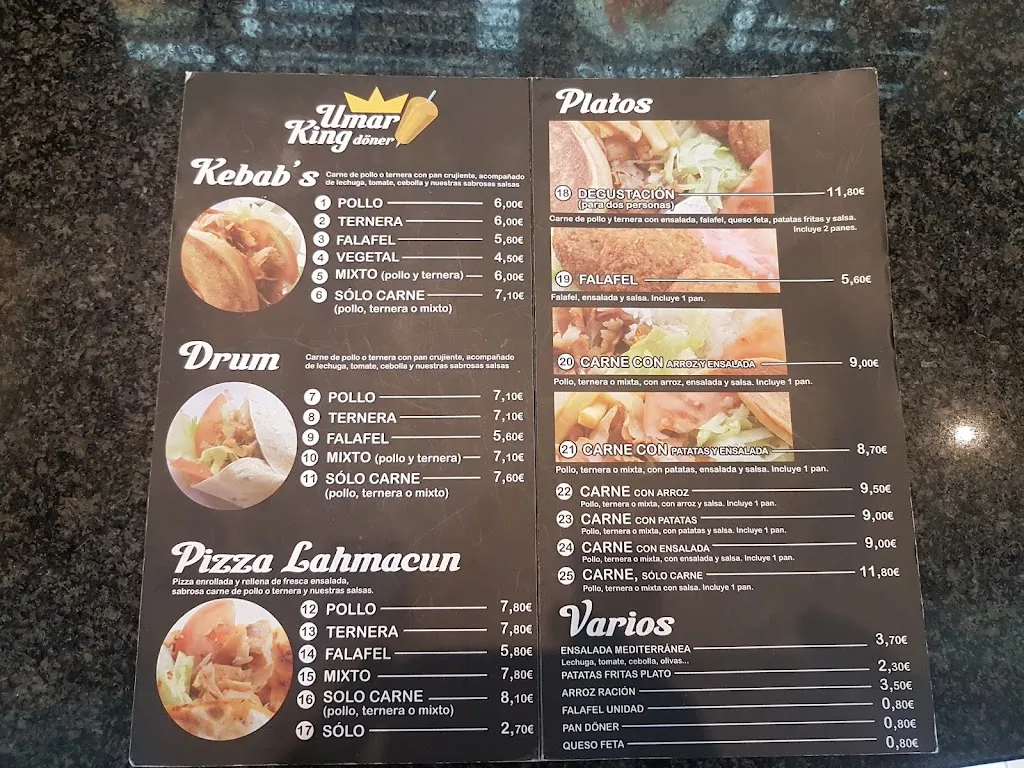 Menu_Döner Kebab Umar King Döner_Cordovilla_image_1
