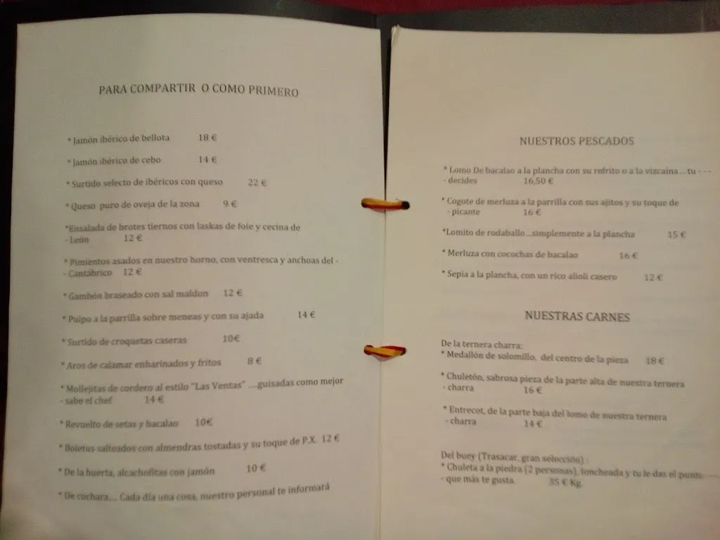 Menu_Restaurante Las Ventas_Doñinos de Ledesma_immagine_1
