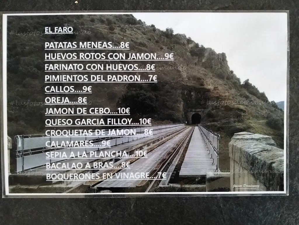 Menu_Bar Restaurante El Faro_Fregeneda La_image_1