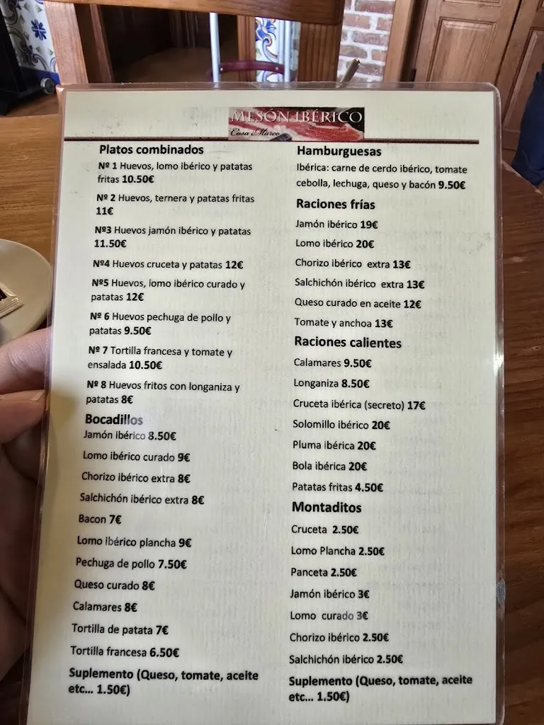Menu_Mesón Ibérico Casa Marco_Fresno Alhándiga_image_3