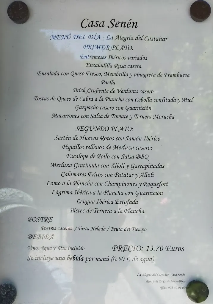Menu_La Alegría del Castañar - Casa Senén_Fuentes de Béjar_image_4