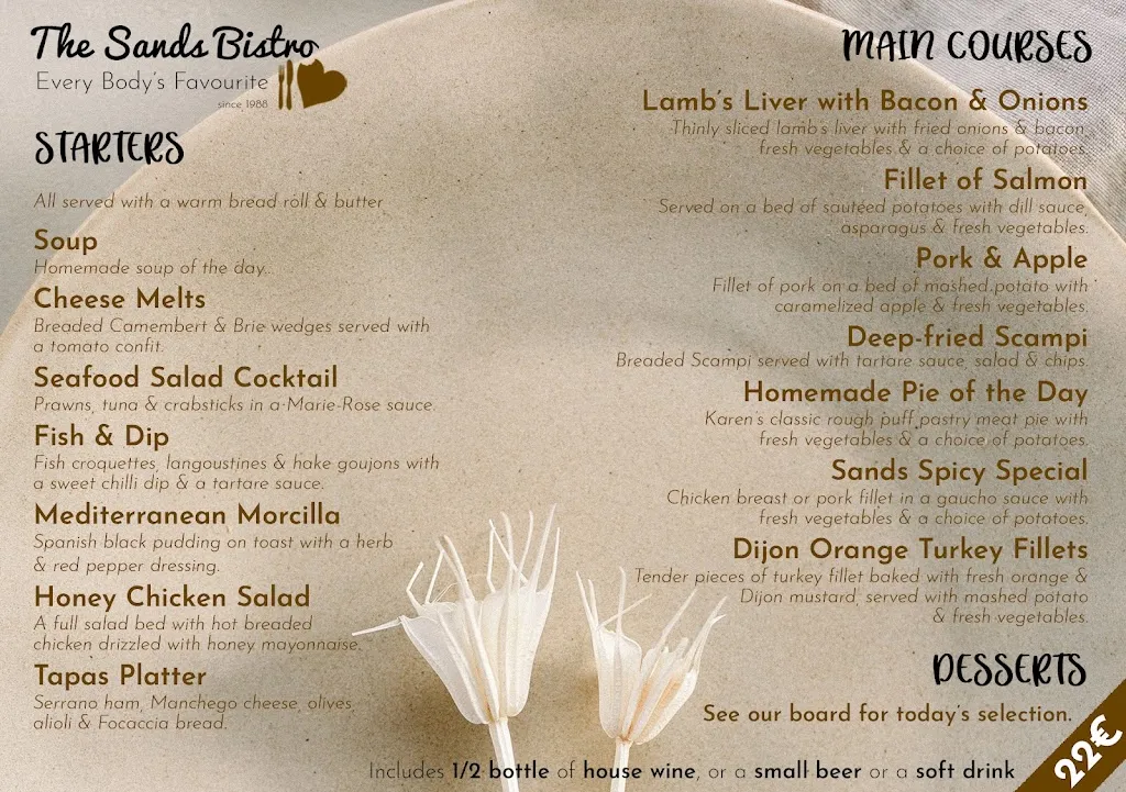 Menu_The Sands Bistro_Torrevieja_immagine_4