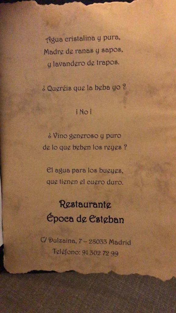 Menu_Época de Esteban_Fuente de San Esteban La_image_4
