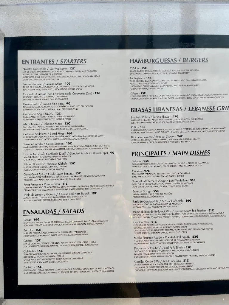 Menu_La Zaytuna Restaurant_Torrevieja_image_2