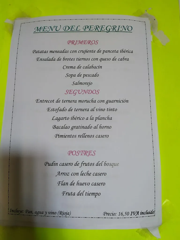 Menu_Hospedería del Santuario de la Virgen de la Peña de Francia_Garcibuey_image_2