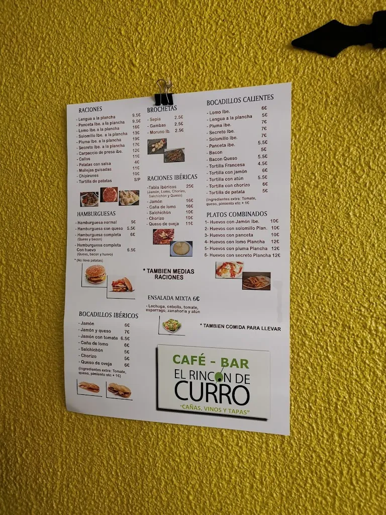 Menu_Café Bar El Rincón de Curro_Gejuelo del Barro_image_1