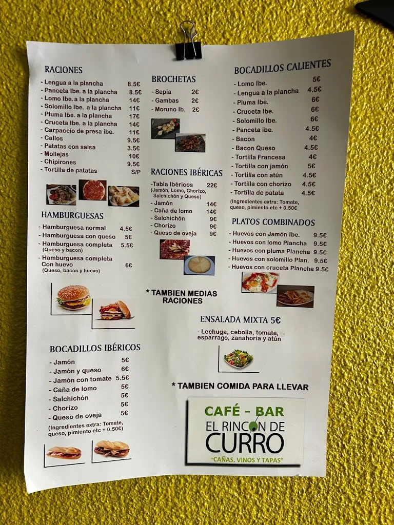 Menu_Café Bar El Rincón de Curro_Gejuelo del Barro_image_2