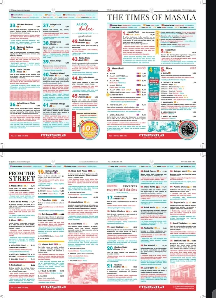 Menu_Masala Street Kitchen Spain_Torrevieja_immagine_1