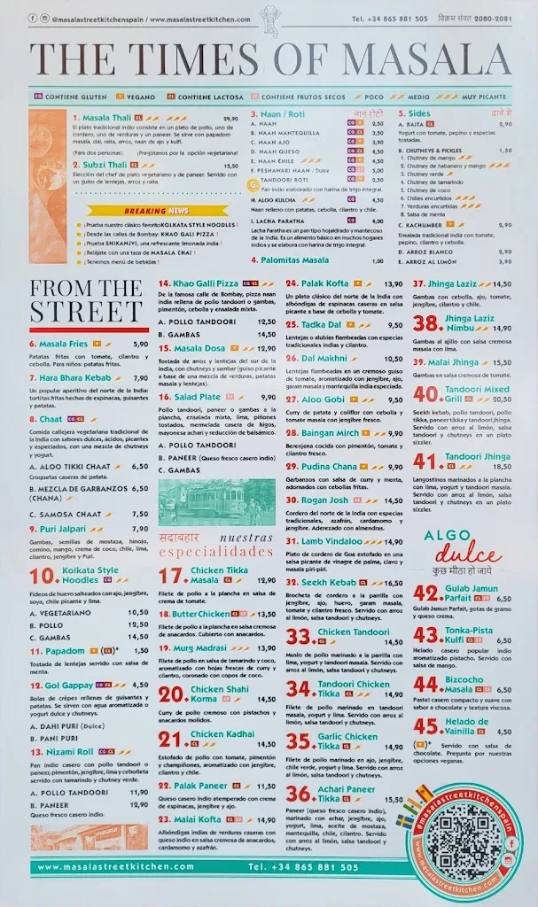 Menu_Masala Street Kitchen Spain_Torrevieja_immagine_4