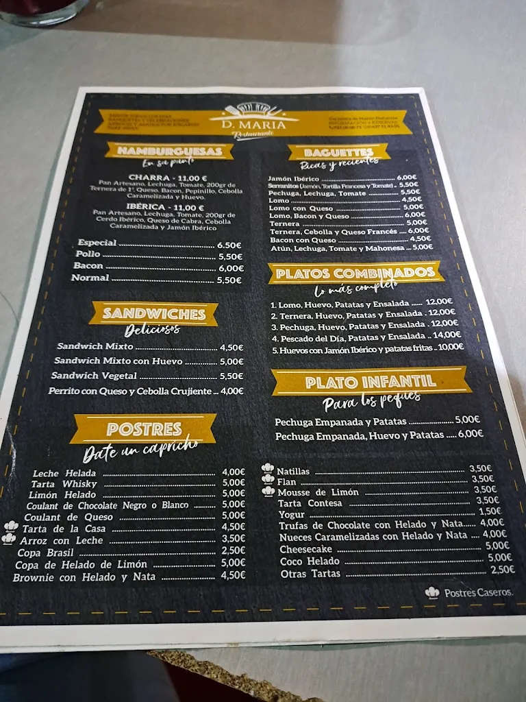 Menu_Restaurante Mesón D. María_Machacón_immagine_1