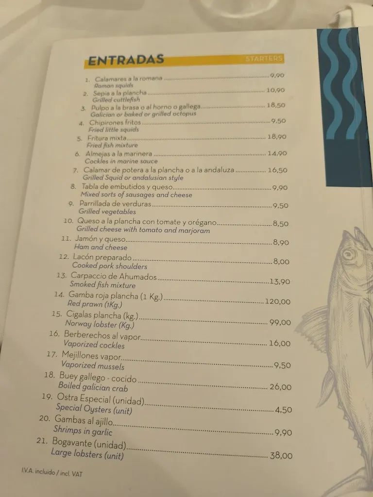 Menu_Bar Restaurante las Cañas_Torrevieja_image_3