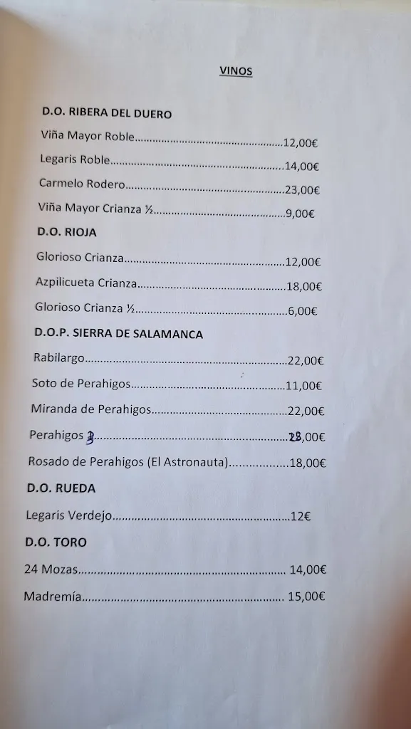 Menü_Restaurante Las Petronilas_Miranda del Castañar_Bild_1