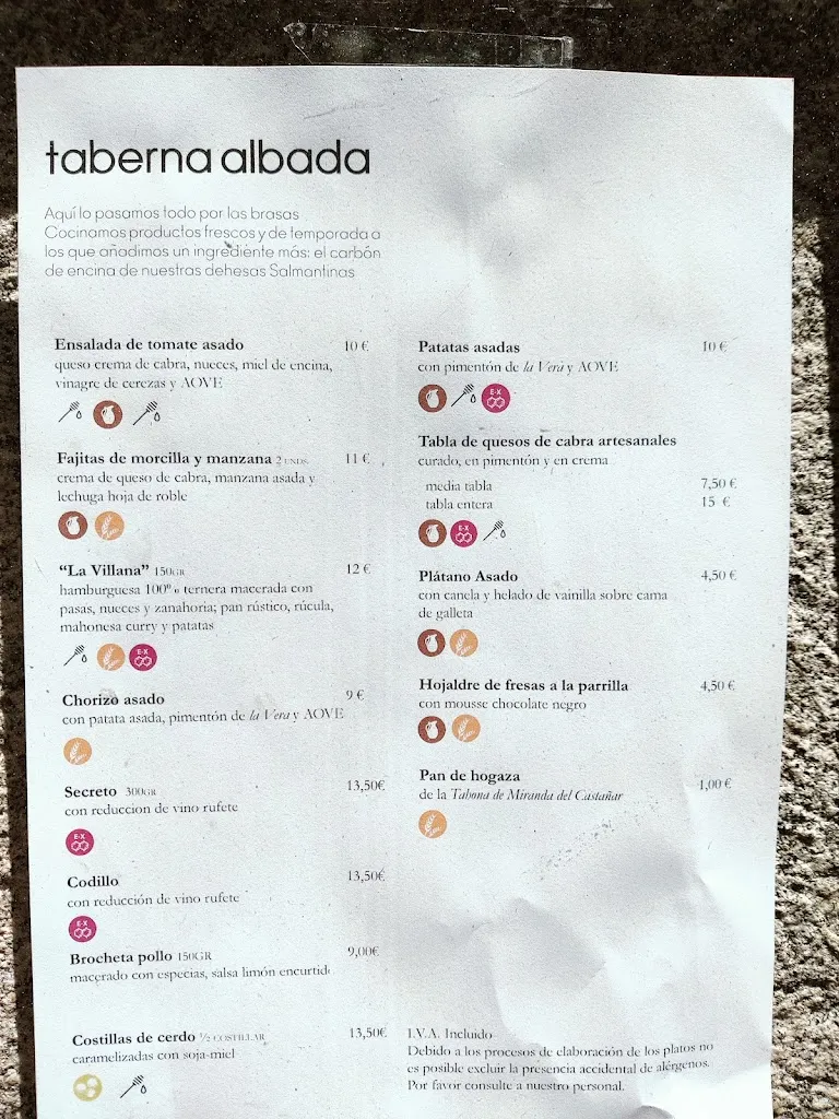 Menu_taberna Albada_Miranda del Castañar_image_1