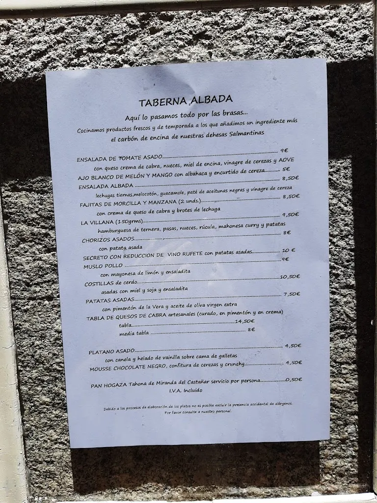 Menu_taberna Albada_Miranda del Castañar_image_2