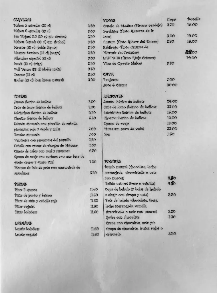 Menu_La Mandrágora café-bar._Miranda del Castañar_immagine_1