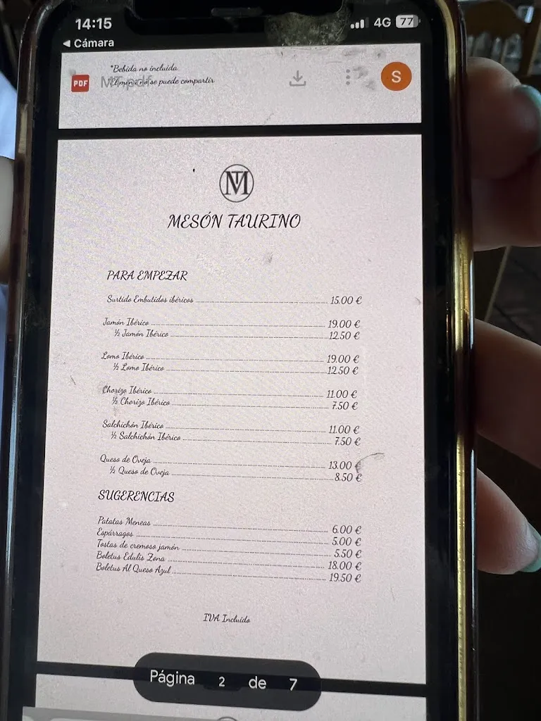 Menu_Mesón Taurino de Mogarraz_Mogarraz_image_1