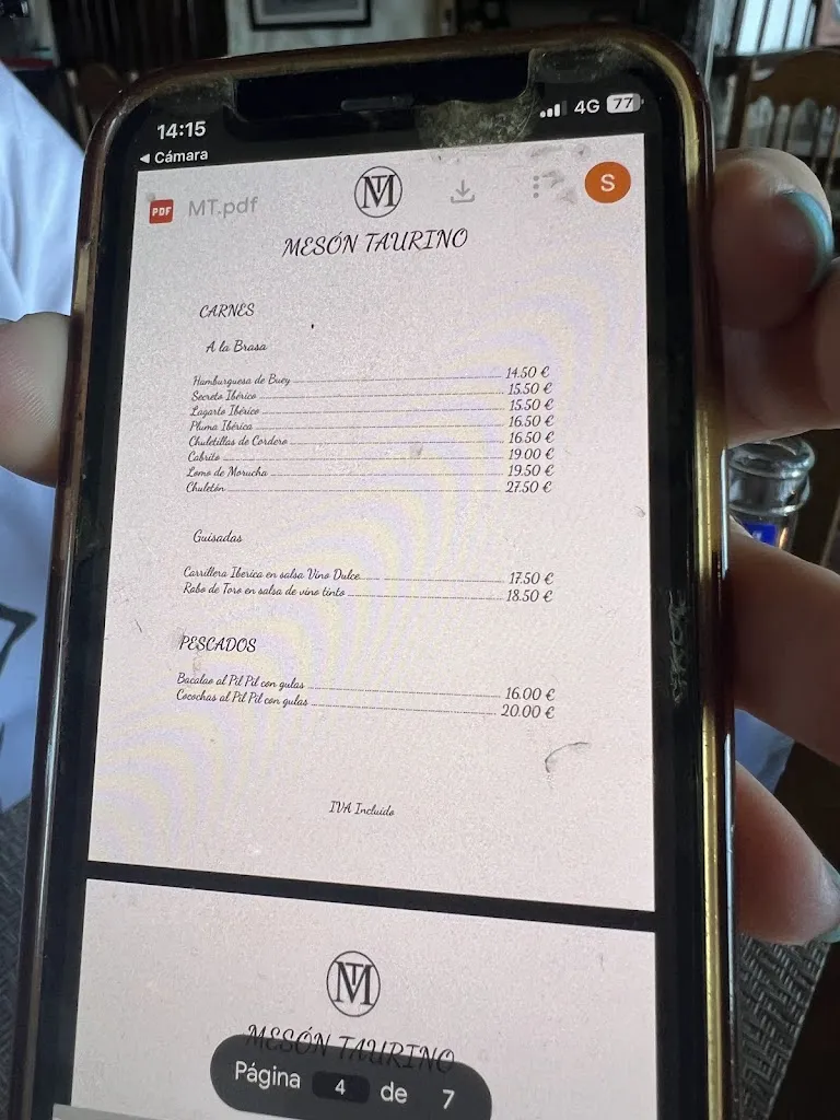 Menu_Mesón Taurino de Mogarraz_Mogarraz_image_4
