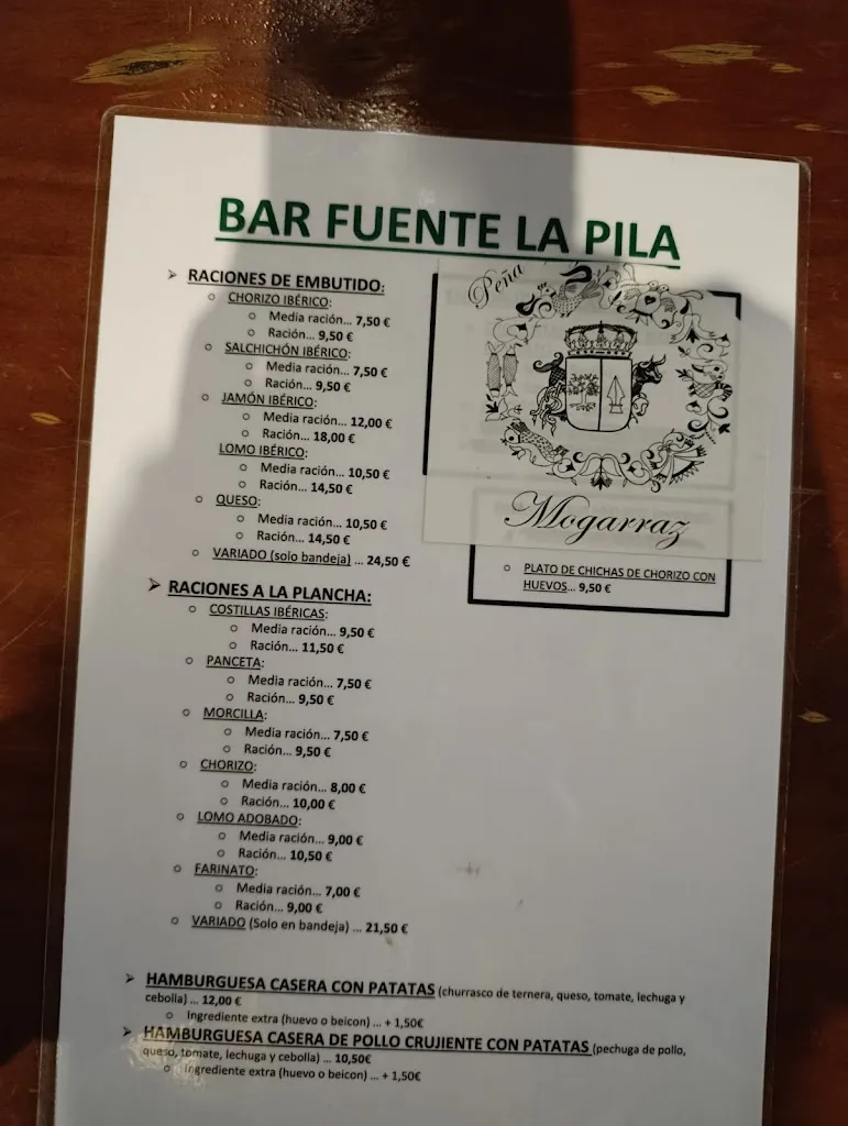 Menu_Bar Fuente la Pila_Mogarraz_image_1