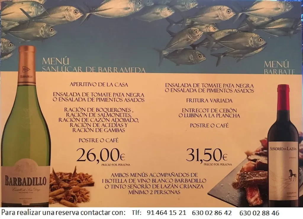 Menu_Restaurante Las Marismas_Moriscos_immagine_2