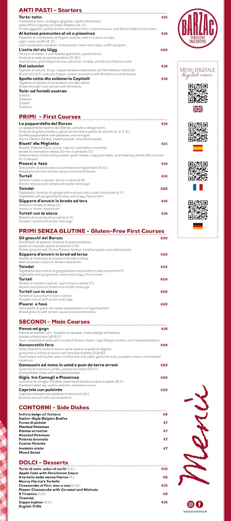 Barzac • Tradizione Piacentina_Milano El_menu_image_1