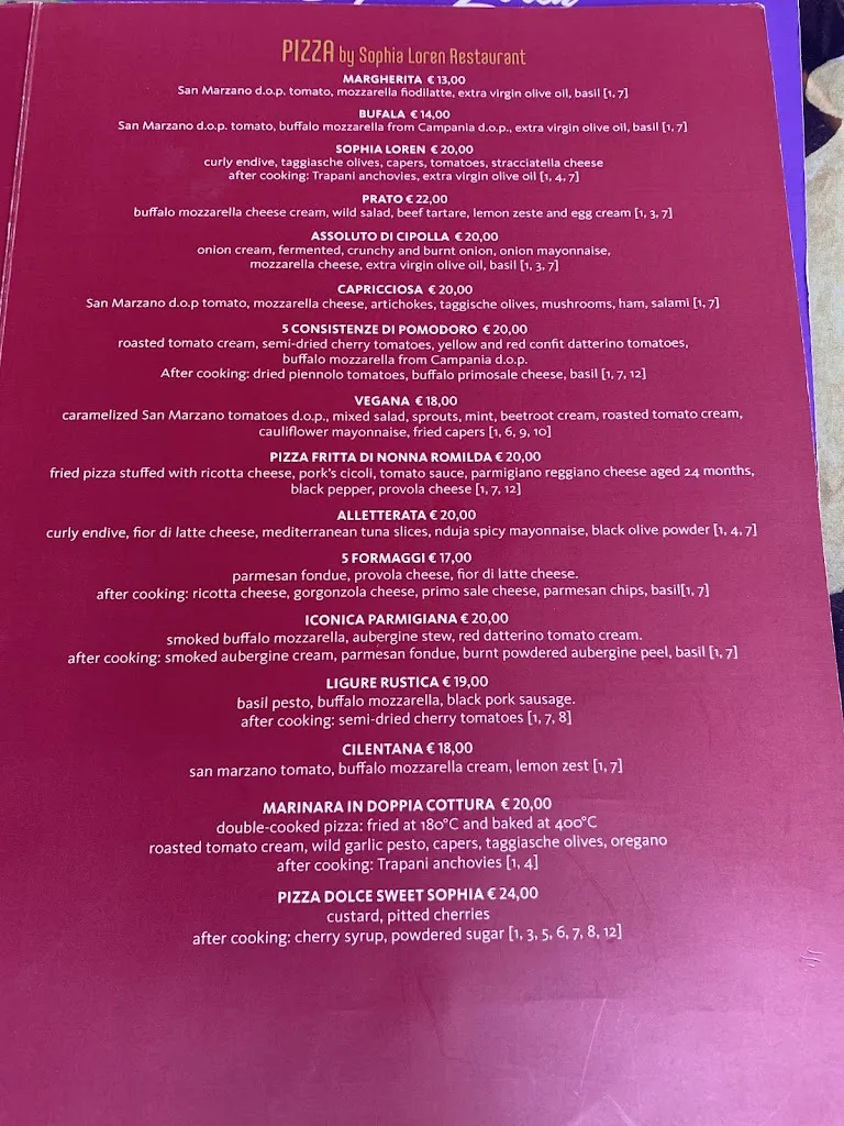 Menu_Sophia Loren Restaurant Milano_Milano El_immagine_1