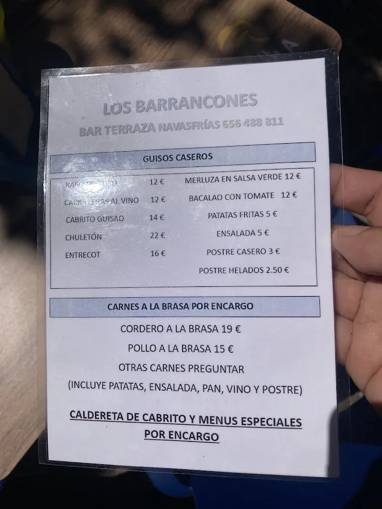 Menu_Bar Terraza Los Barrancones_Navasfrías_image_1