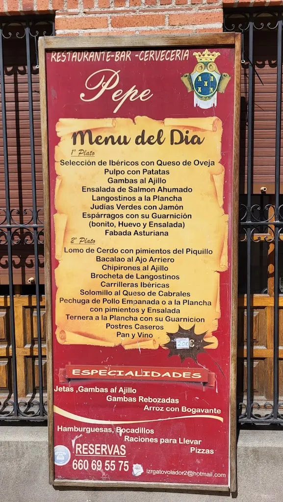 Menu_Bar Pepe_Peñaranda de Bracamonte_immagine_1