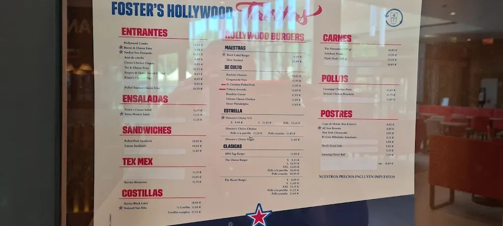 Menu_Foster's Hollywood_Pino de Tormes El_image_3