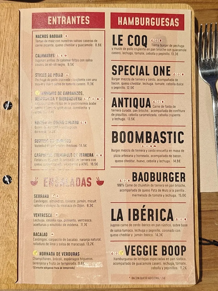 Menu_BAOBAR - SteakHouse_Pino de Tormes El_image_1