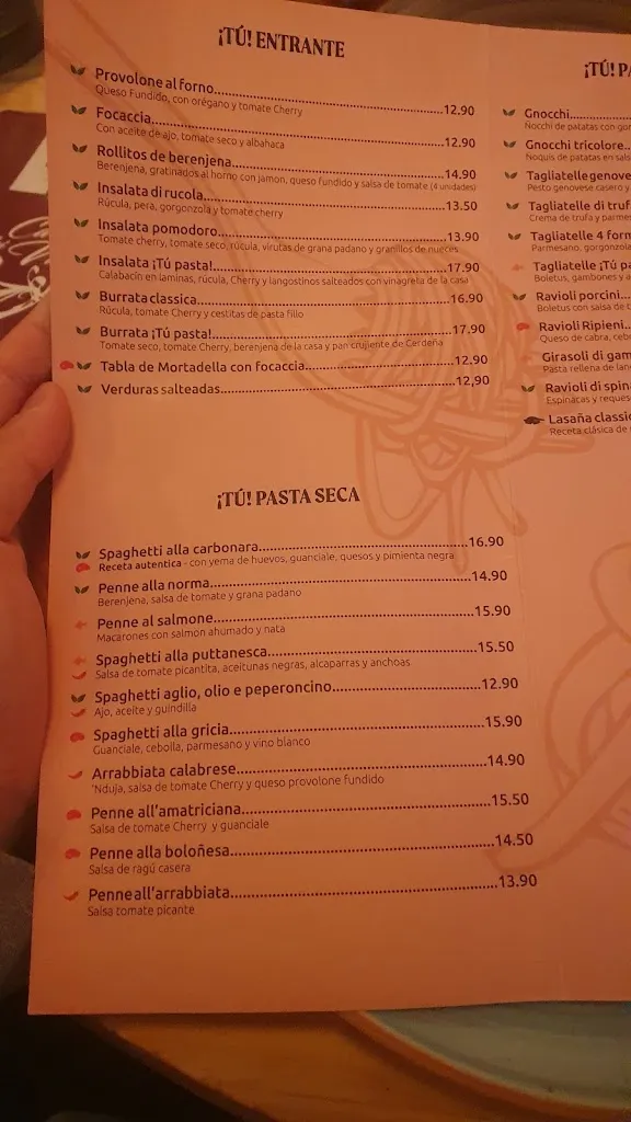 Menü_¡Tu! Pasta_Pelayos_Bild_1