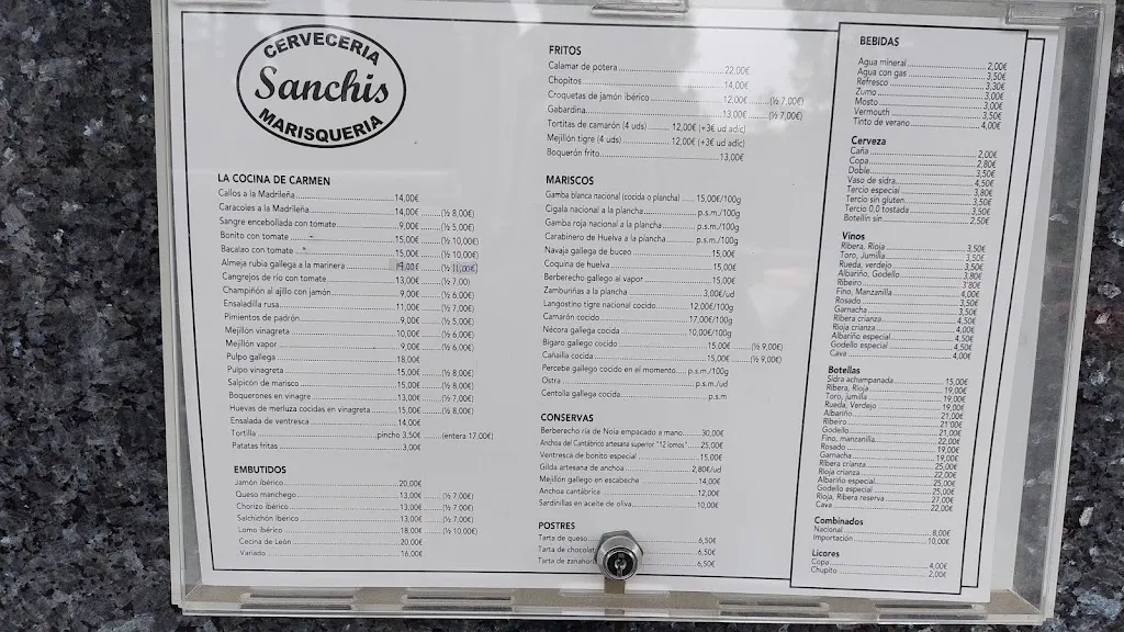 Menu_Sanchís Marisquería_Pelayos_image_3