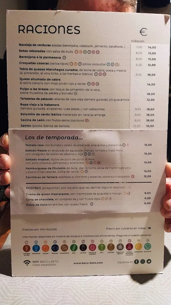 Menu_Baco y Beto, Taberna_Pelayos_image_1